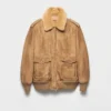 Chaqueta bomber de gamuza y piel de oveja Chaqueta bomber de gamuza y piel de oveja