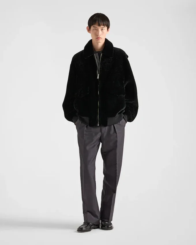 Chaqueta bomber de piel de oveja Chaqueta bomber de piel de oveja