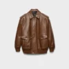Chaqueta bomber de piel napa Chaqueta bomber de piel napa