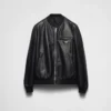 Chaqueta bomber de piel napa