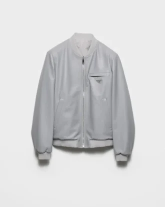 Chaqueta bomber de piel napa