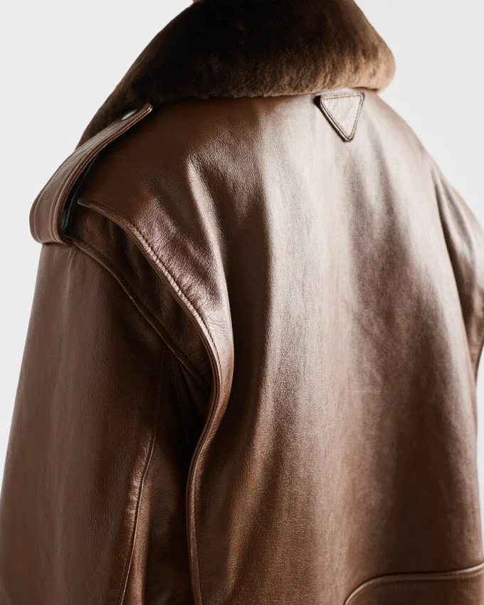 Chaqueta bomber de piel napa Chaqueta bomber de piel napa