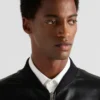 Chaqueta bomber de piel napa