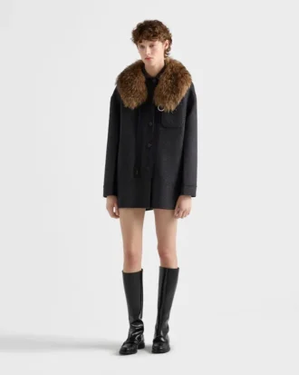 Chaqueta Caban de doble cashwool con botonadura simple
