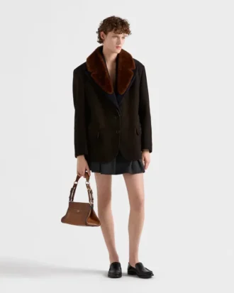 Chaqueta Caban de gamuza y piel de oveja