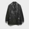 Chaqueta Caban de piel de napa con doble botonadura Chaqueta Caban de piel de napa con doble botonadura