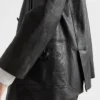 Chaqueta Caban de piel de napa con doble botonadura Chaqueta Caban de piel de napa con doble botonadura
