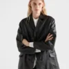 Chaqueta Caban de piel de napa con doble botonadura Chaqueta Caban de piel de napa con doble botonadura