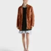 Chaqueta Caban de piel envejecida Chaqueta Caban de piel envejecida