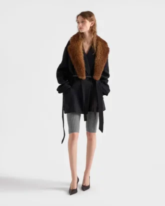 Chaqueta Caban de terciopelo doble y un solo pecho