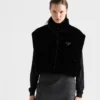 Chaqueta corta convertible de terciopelo y plumón Chaqueta corta convertible de terciopelo y plumón