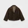 Chaqueta corta de gamuza