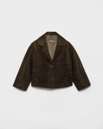 Chaqueta corta de gamuza