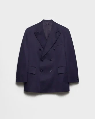 Chaqueta de algodón de doble botonadura