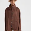 Chaqueta de camisa de algodón gabardina vintage Chaqueta de camisa de algodón gabardina vintage