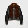 Chaqueta de cuero y piel de oveja Chaqueta de cuero y piel de oveja