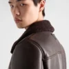 Chaqueta de cuero y piel de oveja Chaqueta de cuero y piel de oveja