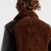 Chaqueta de cuero y piel de oveja Chaqueta de cuero y piel de oveja