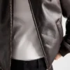 Chaqueta de cuero y piel de oveja Chaqueta de cuero y piel de oveja