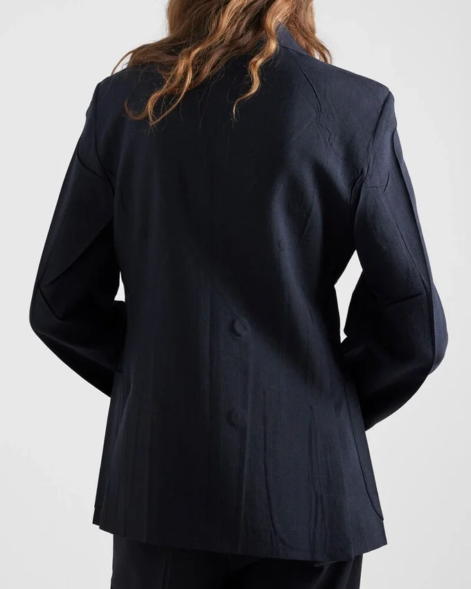 Chaqueta de doble botonadura de mohair de cabrito Chaqueta de doble botonadura de mohair de cabrito