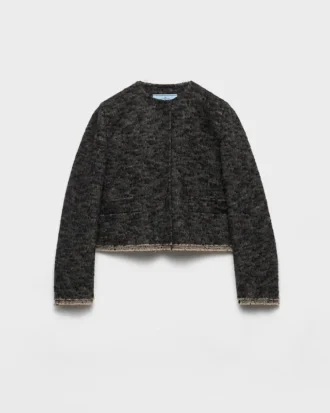 Chaqueta de doble tweed de un solo pecho