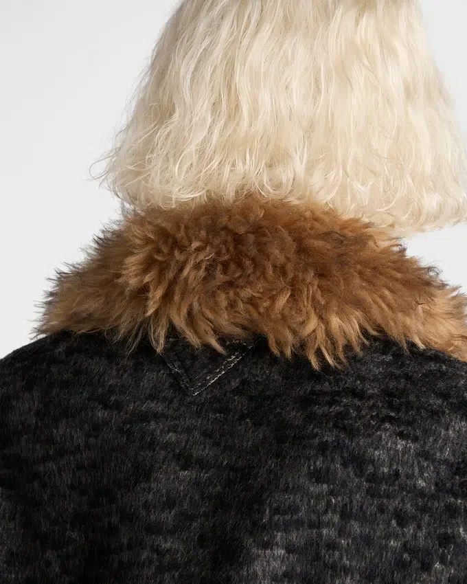 Chaqueta de doble tweed de un solo pecho Chaqueta de doble tweed de un solo pecho