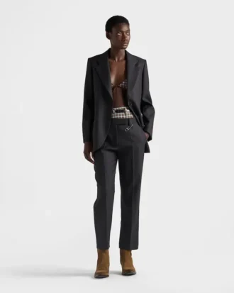 Chaqueta de gabardina de un solo pecho