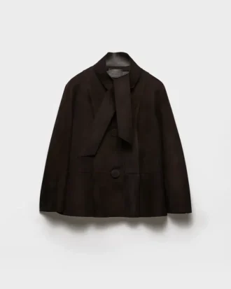 Chaqueta de gamuza laminada