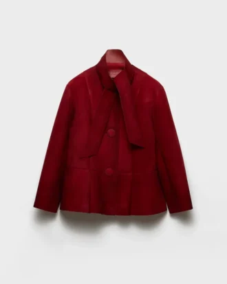 Chaqueta de gamuza laminada