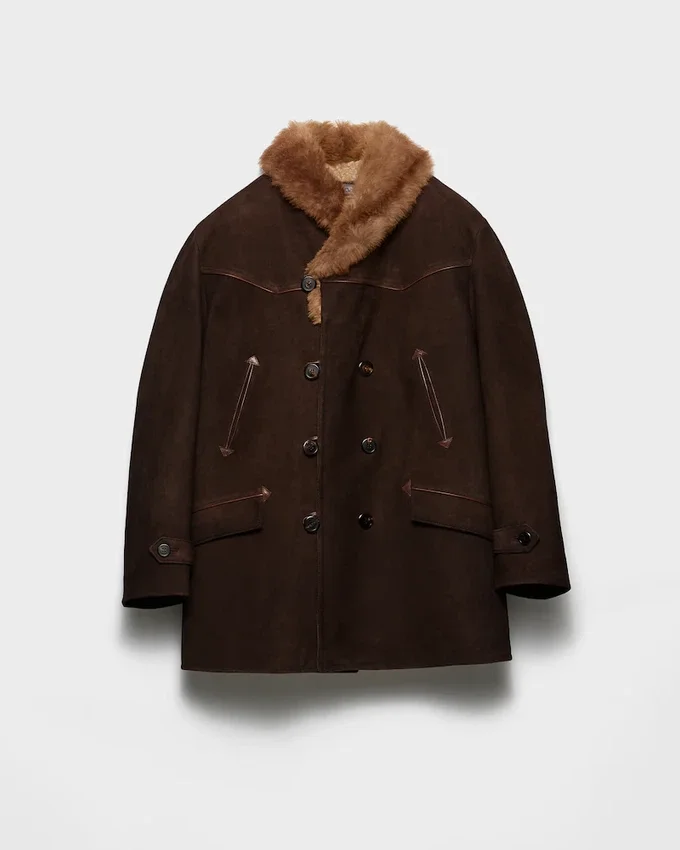 Chaqueta de gamuza y piel de oveja Chaqueta de gamuza y piel de oveja
