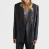 Chaqueta de lana a cuadros con doble botonadura Chaqueta de lana a cuadros con doble botonadura