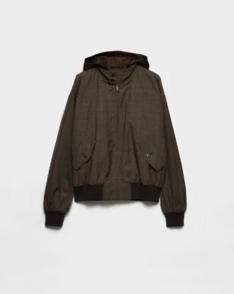 Chaqueta de lana con estampado de cuadros Príncipe de Gales