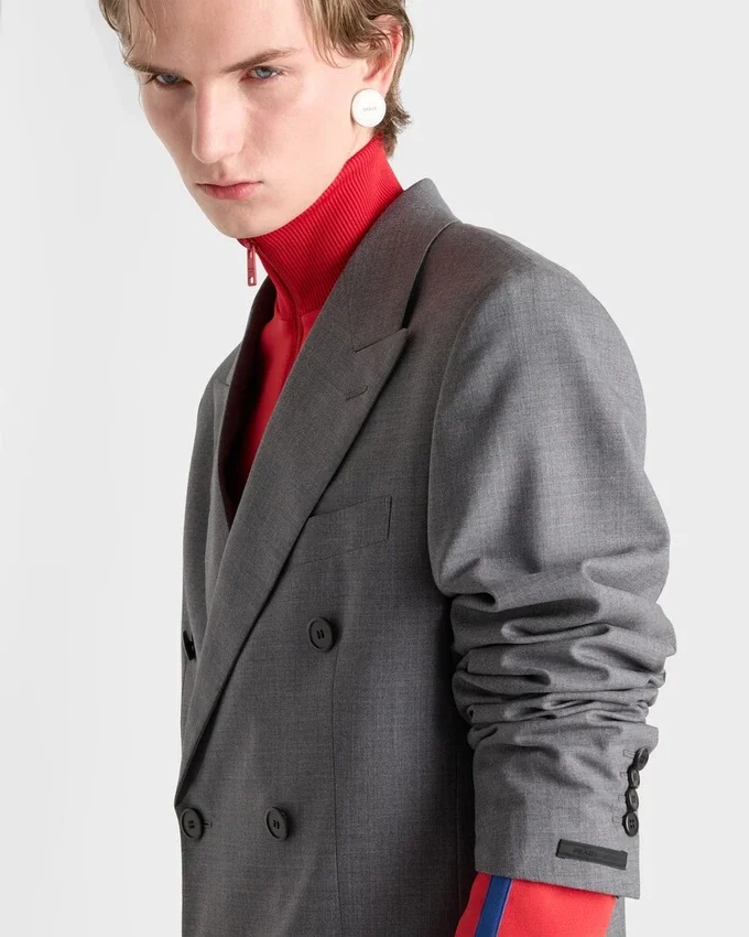 Chaqueta de lana cruzada Chaqueta de lana cruzada