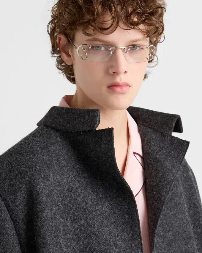 Chaqueta de lana de Shetland de un solo pecho Chaqueta de lana de Shetland de un solo pecho