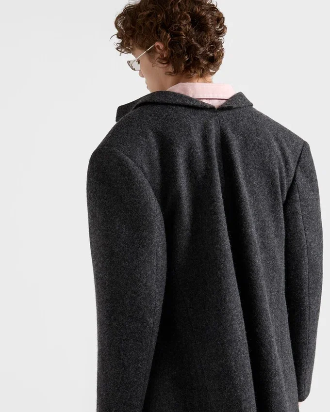 Chaqueta de lana de Shetland de un solo pecho Chaqueta de lana de Shetland de un solo pecho