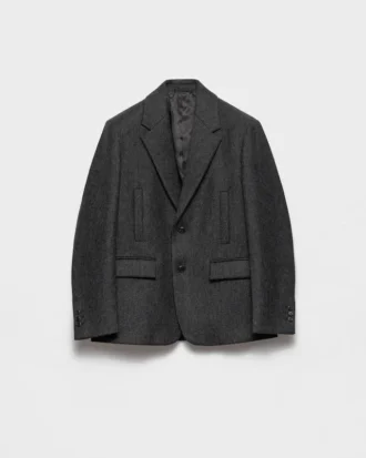 Chaqueta de lana de un solo pecho