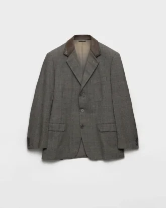 Chaqueta de lana de un solo pecho