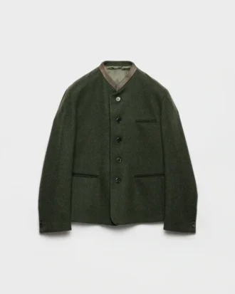 Chaqueta de lana de un solo pecho Chaqueta de lana de un solo pecho