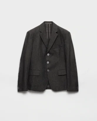 Chaqueta de lana de un solo pecho