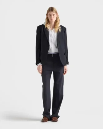 Chaqueta de lana de un solo pecho