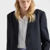 Chaqueta de lana de un solo pecho Chaqueta de lana de un solo pecho