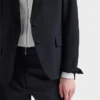 Chaqueta de lana de un solo pecho Chaqueta de lana de un solo pecho