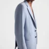 Chaqueta de lana y mohair de un solo pecho Chaqueta de lana y mohair de un solo pecho