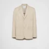 Chaqueta de mezcla de algodón de un solo pecho Chaqueta de mezcla de algodón de un solo pecho