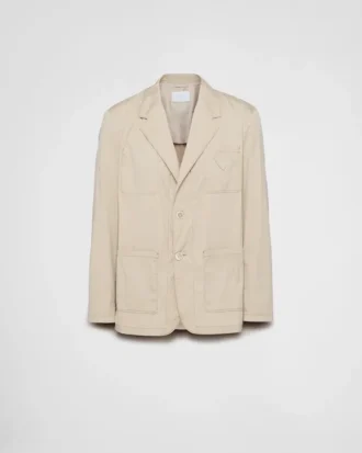 Chaqueta de mezcla de algodón de un solo pecho