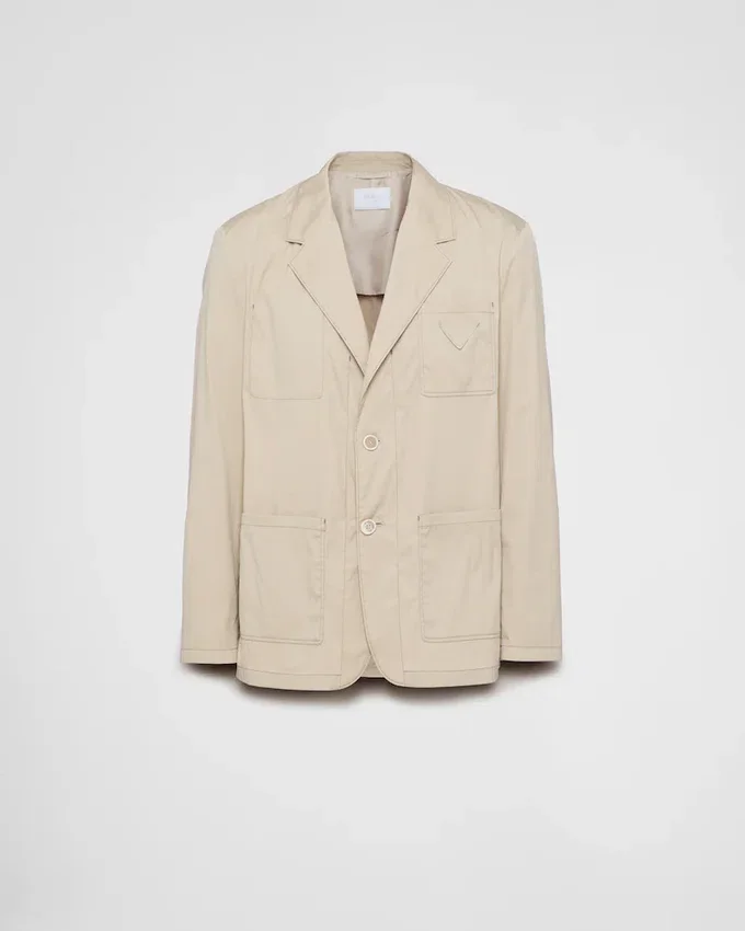 Chaqueta de mezcla de algodón de un solo pecho Chaqueta de mezcla de algodón de un solo pecho