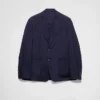 Chaqueta de mezcla de algodón de un solo pecho Chaqueta de mezcla de algodón de un solo pecho
