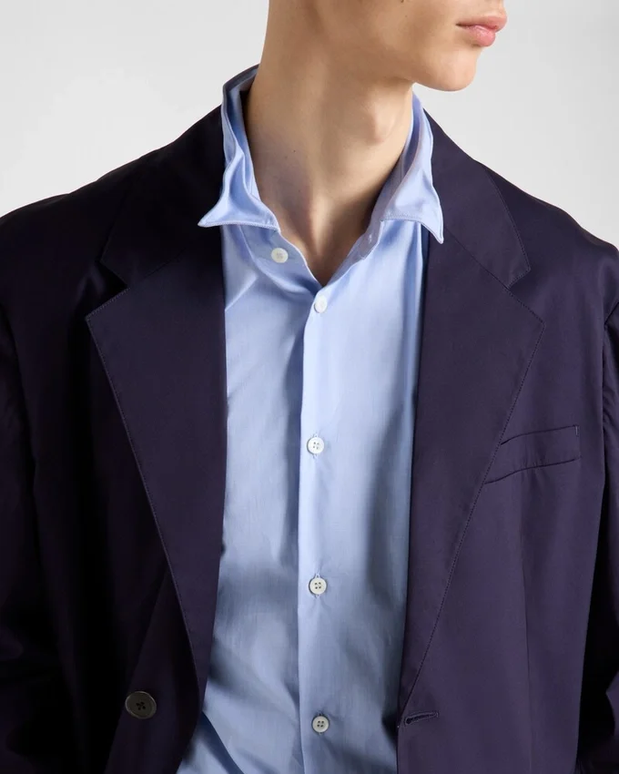 Chaqueta de mezcla de algodón de un solo pecho Chaqueta de mezcla de algodón de un solo pecho