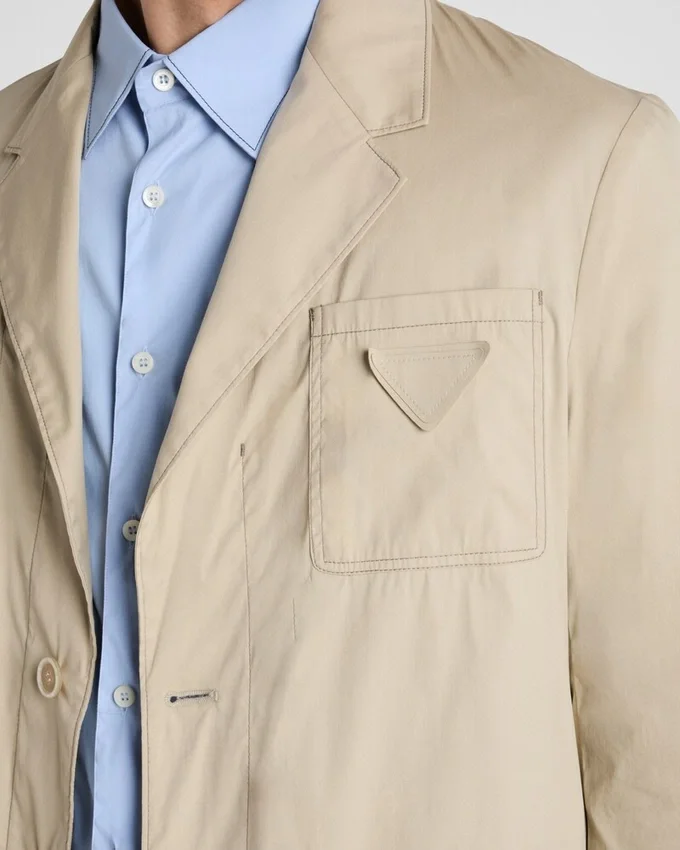 Chaqueta de mezcla de algodón de un solo pecho Chaqueta de mezcla de algodón de un solo pecho
