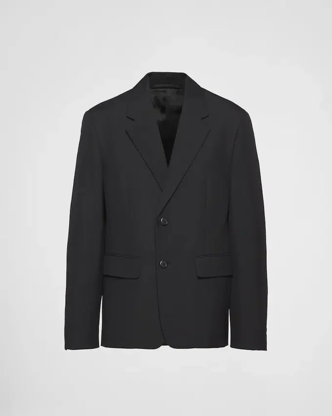 Chaqueta de mezcla de lana de un solo pecho Chaqueta de mezcla de lana de un solo pecho